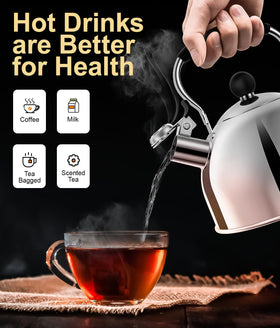 Generic Whistling Tea Kettle durable stainless steel for daily kitchen use.