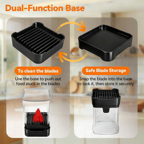 GENGCANG 2-pack fruit slicer cup detachable base and cup