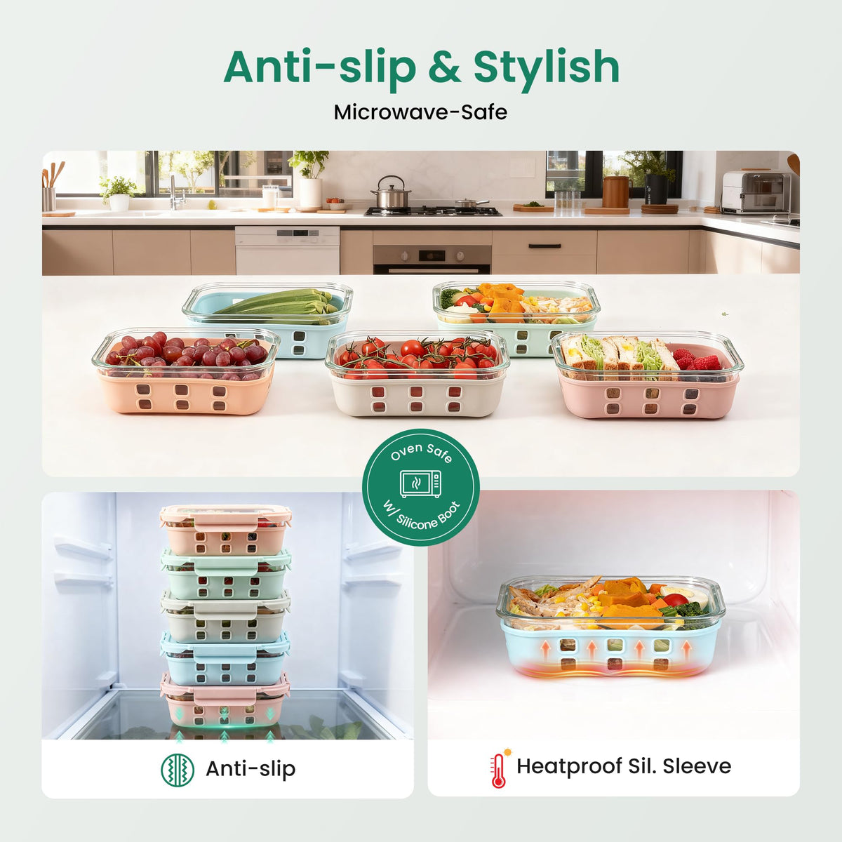 Genicook freezer safe storage supports batch meal prep