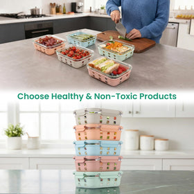 Genicook microwave safe containers for quick reheats with lid off