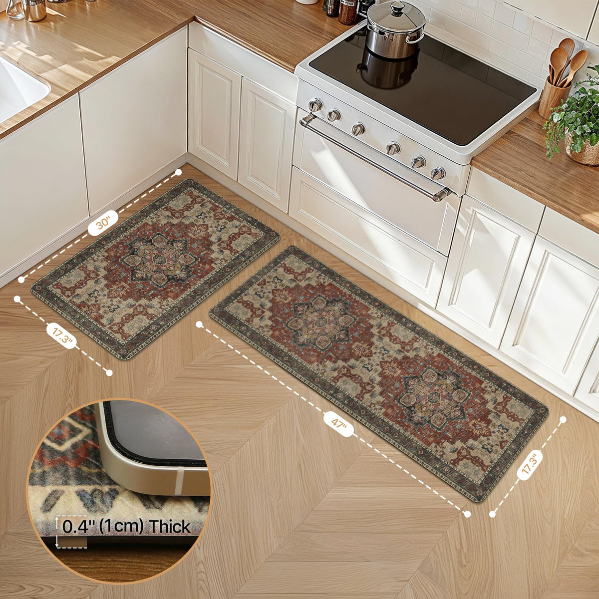 GENIMO memory foam anti-fatigue mat provides cushioned support for long tasks.