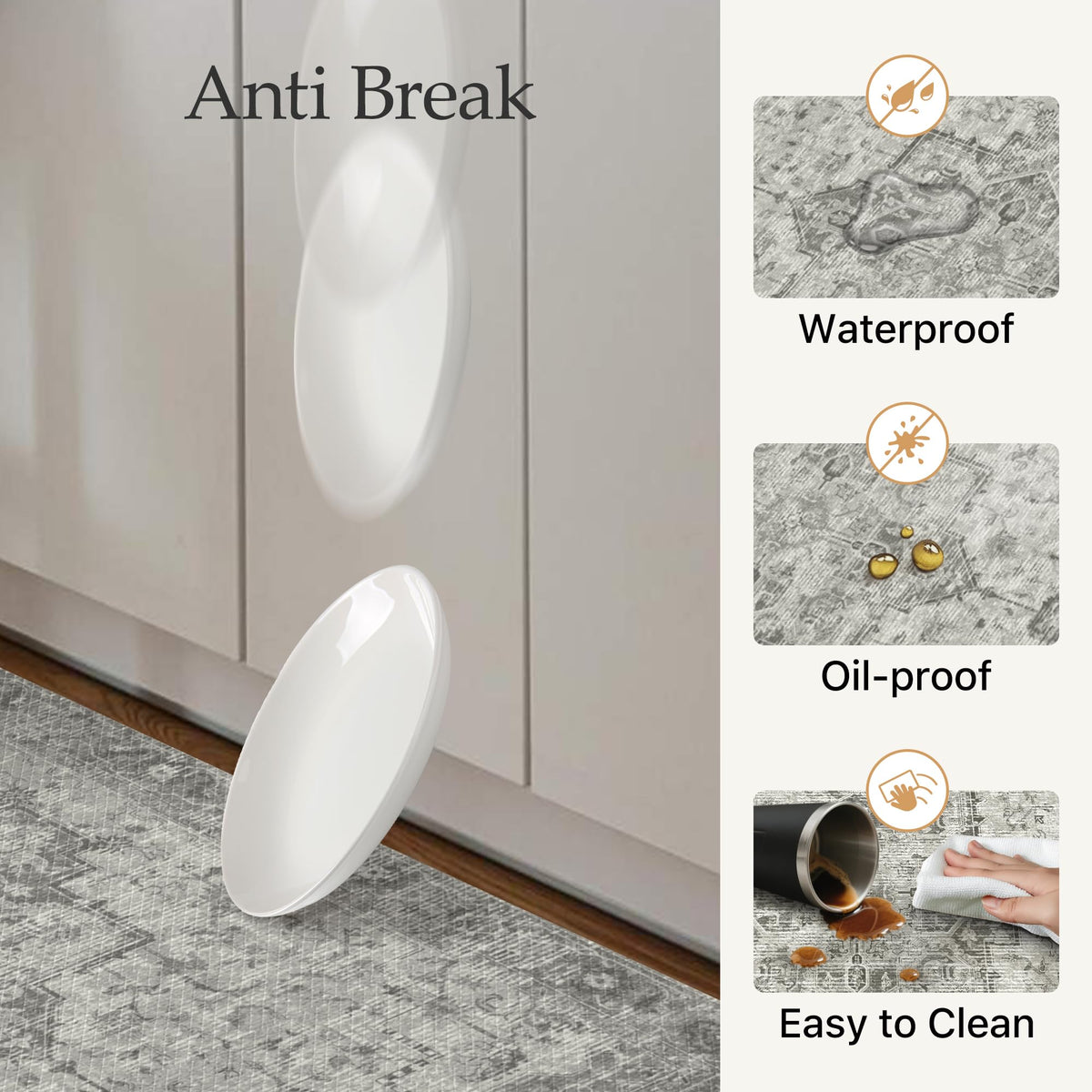 GENIMO 2pc set dishwashing area with wipe-clean surface
