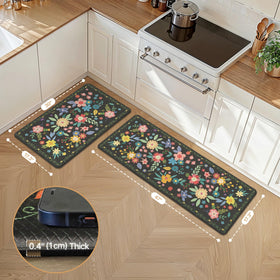 GENIMO mat with waterproof, oil-proof surface protects floors from spills.