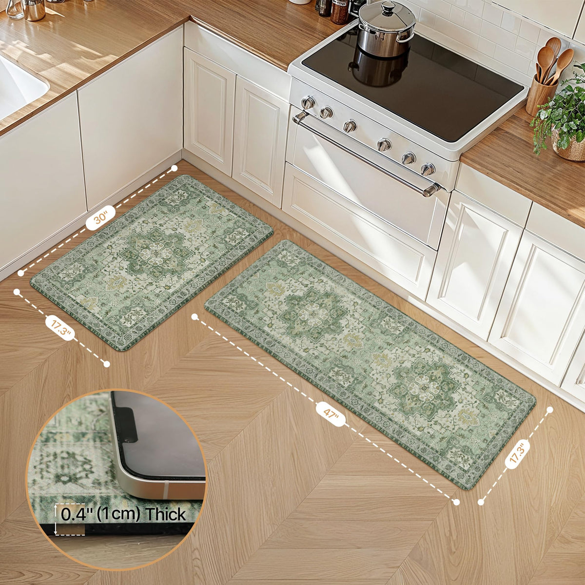 GENIMO mat waterproof surface detail ideal for spills and messes.