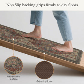 GENIMO non-slip backing keeps mats steady on smooth floors.