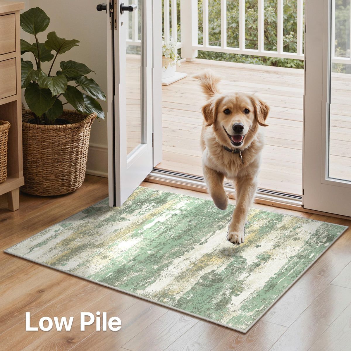 GENIMO stain-resistant kitchen mat handles spills in busy spaces.