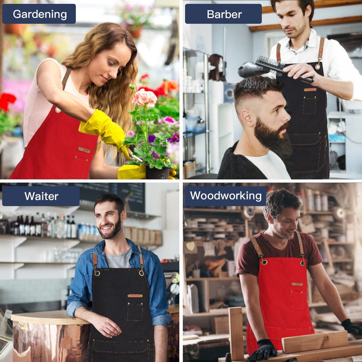 Genixart cross-back design reduces neck strain during busy shifts.