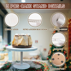 GENMOUS & CO 3-tier dessert display showcases treats beautifully for parties and events.