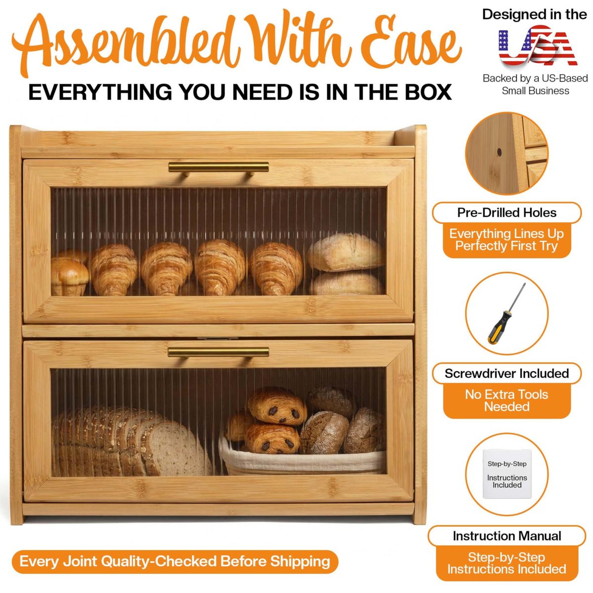 Gennua box features ventilation holes to maintain bread texture.