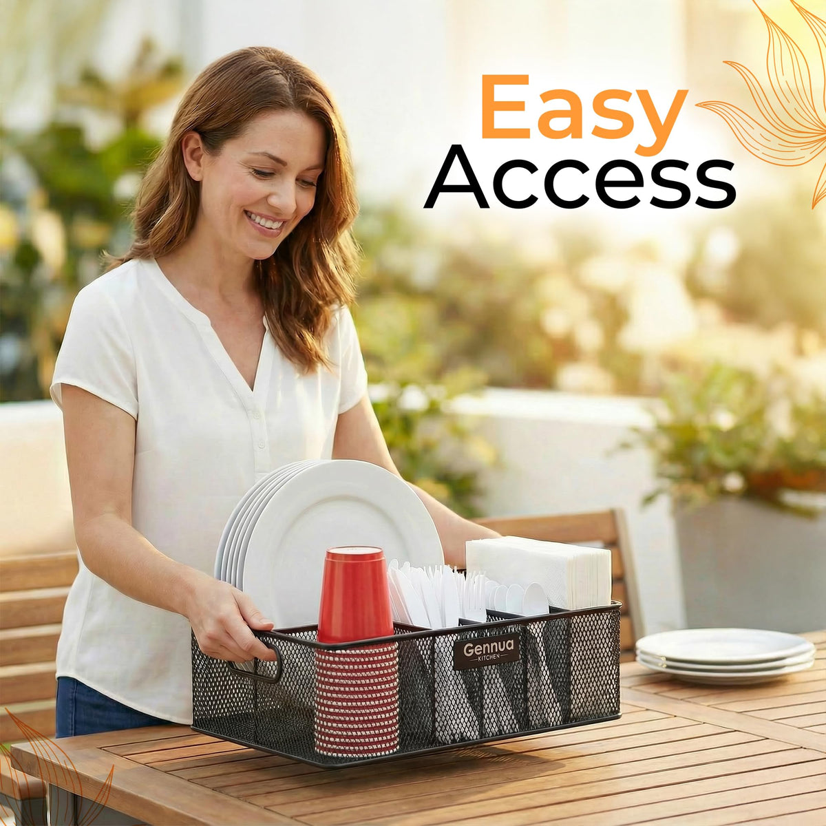 Gennua Kitchen large plates ten point six diameter fit securely for serving.