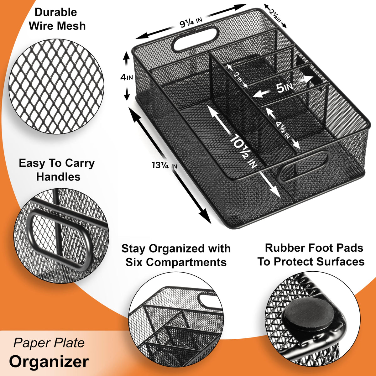 Gennua Kitchen thick iron mesh construction ensures durable, long-lasting kitchen organization.