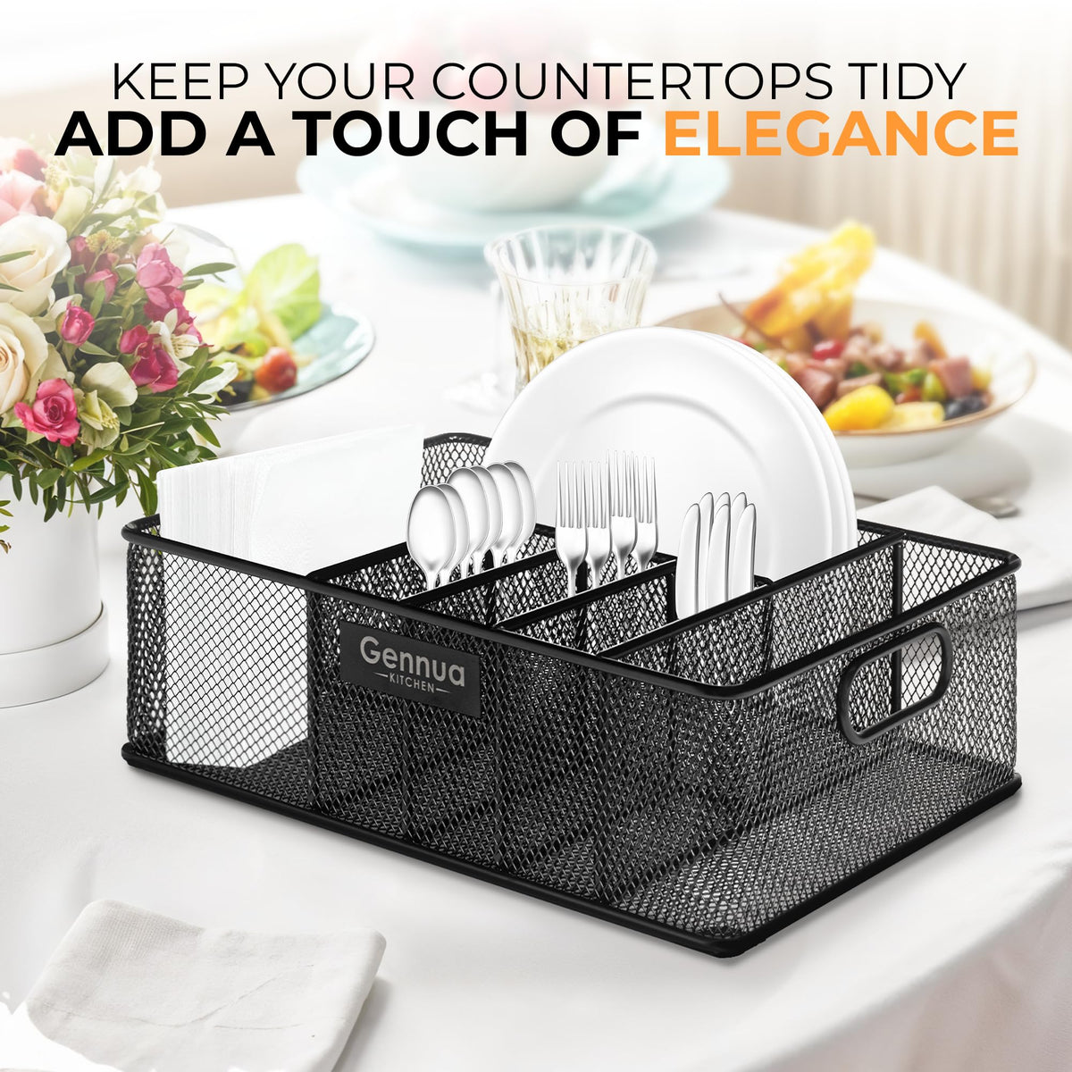 Gennua Kitchen two handles make transport to picnics or events easy.