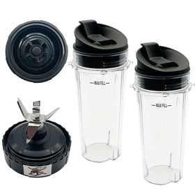 GENQORN 5-fins extractor blade fits Nutri Ninja for efficient blending