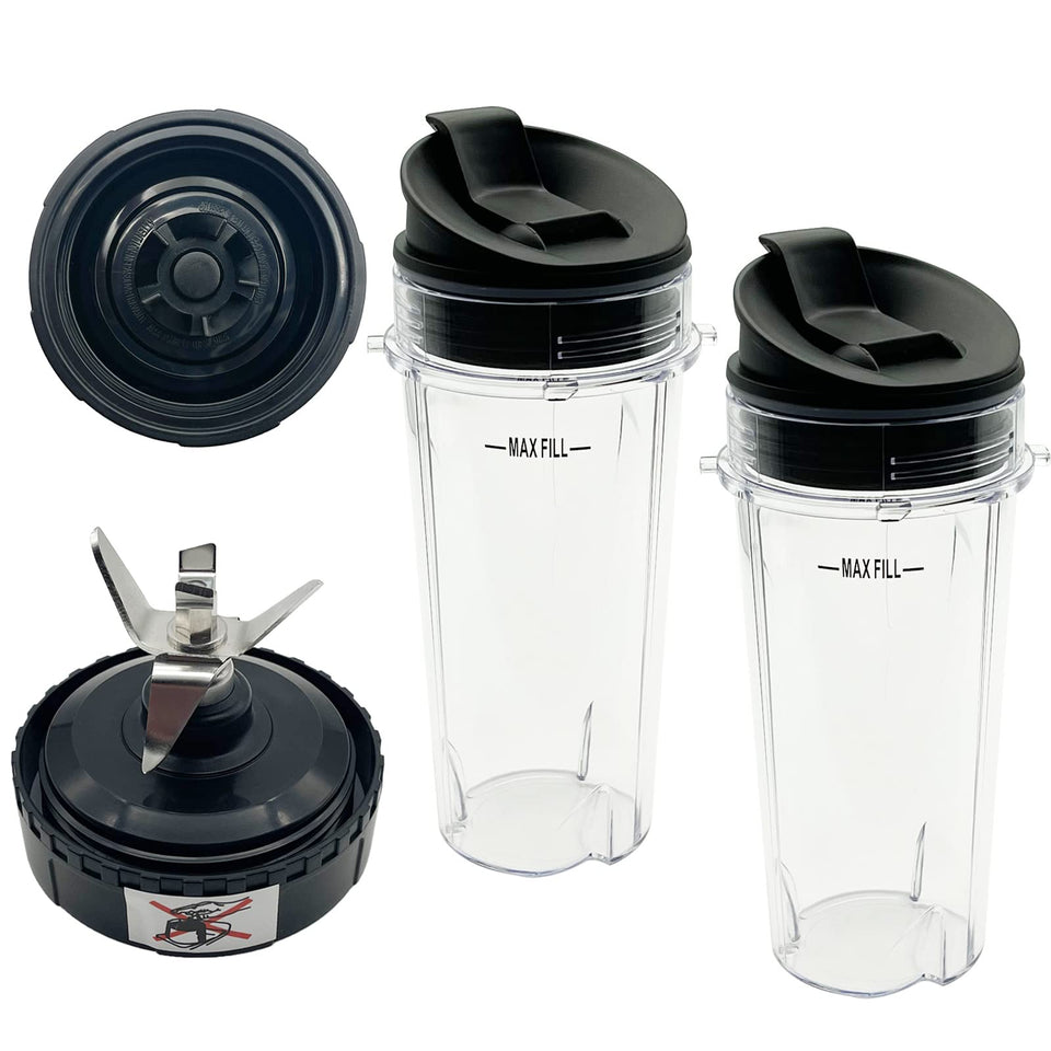 GENQORN 5-fins extractor blade fits Nutri Ninja for efficient blending