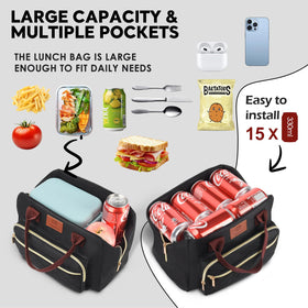 Genteen lunch box large capacity fits meals and snacks all day.