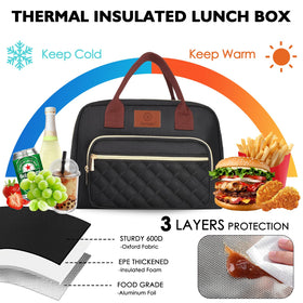 Genteen lunch box multiple compartments help organize meals and snacks.