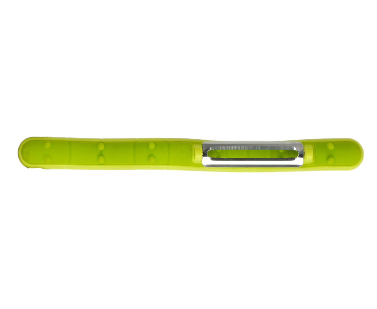Genuine Fred Caterpeeler uses durable ABS plastic and a sharp stainless blade.