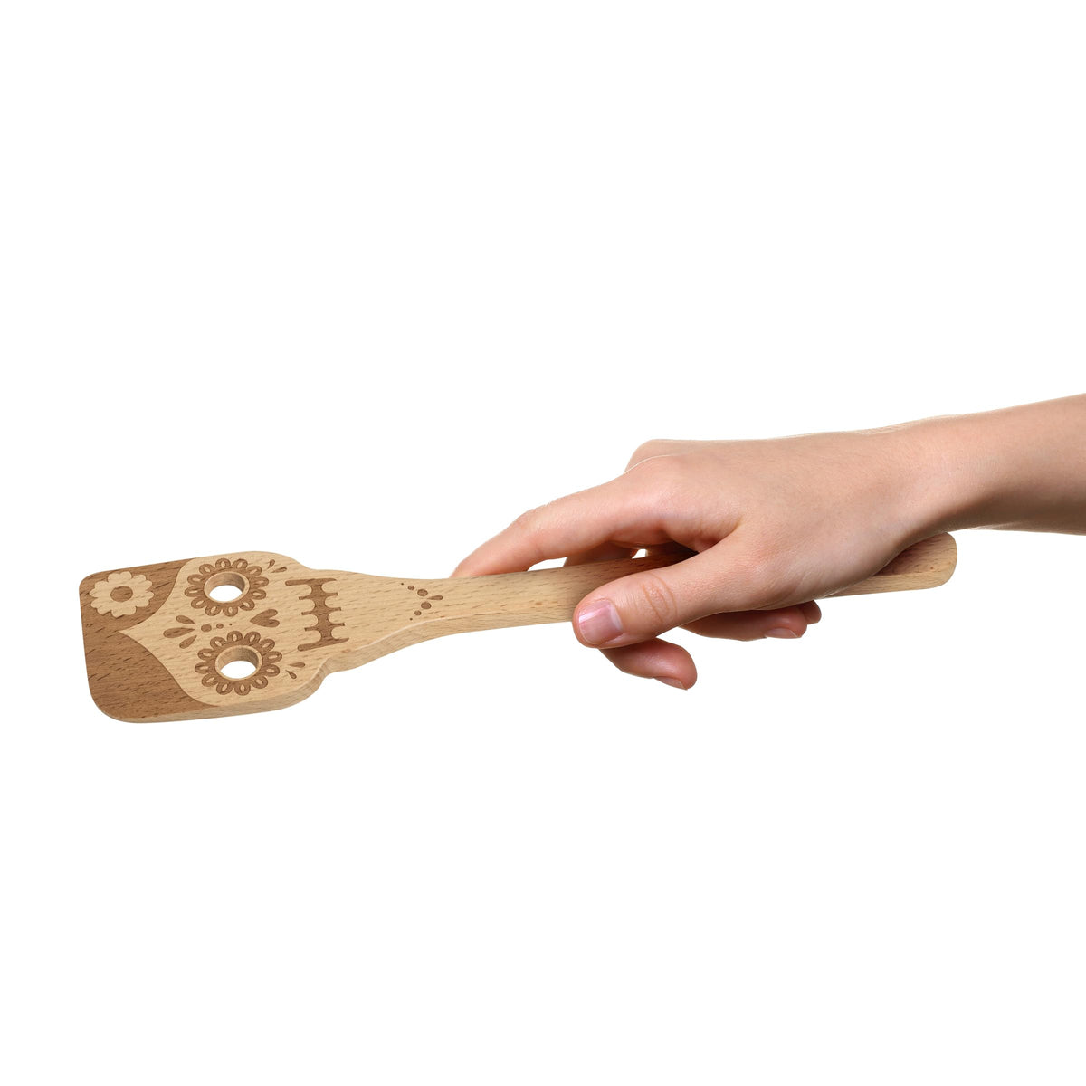 Genuine Fred Dead Set beech wood utensil shows durable feel and natural grain.
