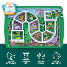 Genuine Fred Dinner Winner made from BPA-free melamine for safe family dining.