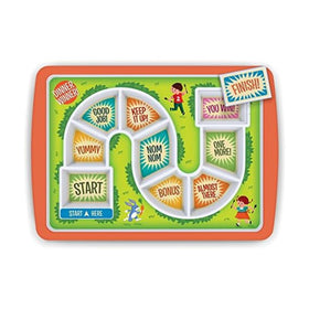 Genuine Fred Dinner Winner forest theme tray engages picky eaters during meals.