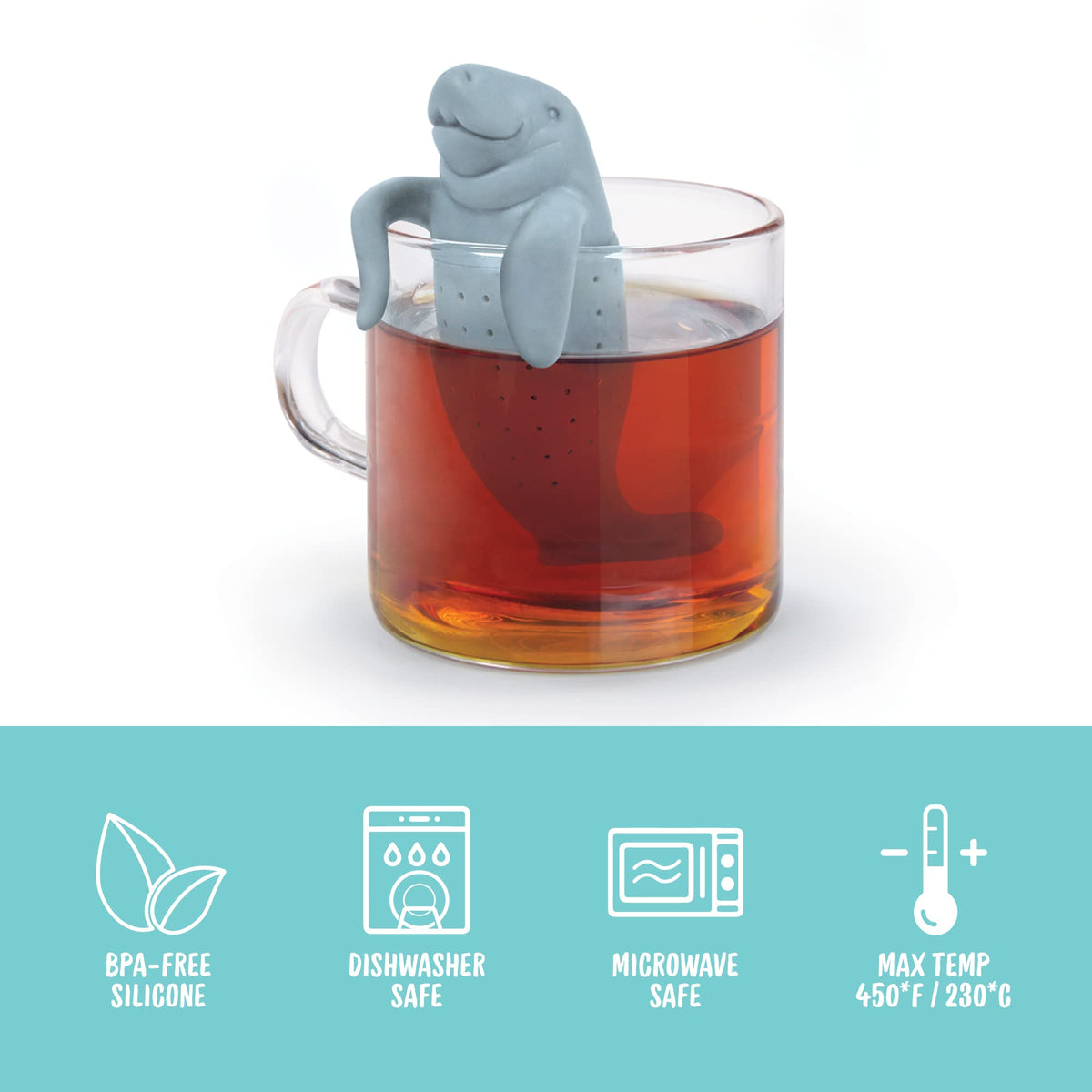 Genuine Fred MANATEA dishwasher-safe design for quick cleaning after use.