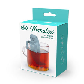 Genuine Fred MANATEA gift box presents a playful tea accessory.