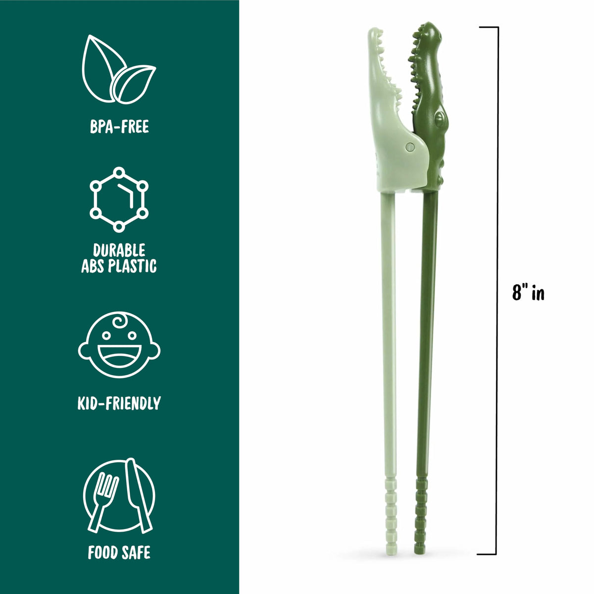 Genuine Fred MUNCHTIME crocodile chopsticks used at family dining or gifting