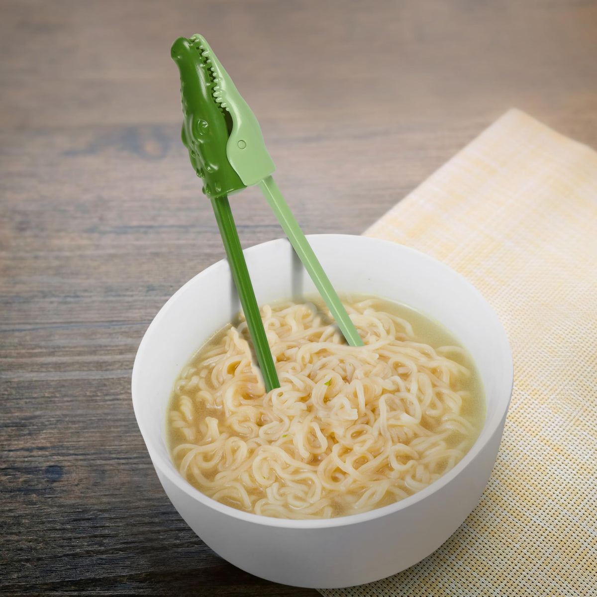 Genuine Fred MUNCHTIME crocodile chopsticks with squeeze action to aid beginners