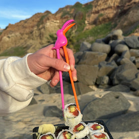 Genuine Fred MUNCHTIME Toucan chopsticks with colorful design for lively dining