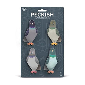 Genuine Fred Peckish pigeon bag clip on fridge seals snacks for quick access