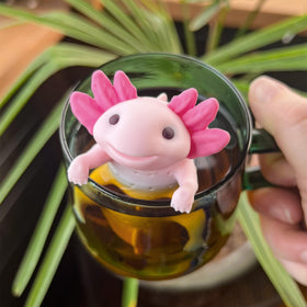 Genuine Fred Relaxolotl dishwasher-safe for quick cleaning after use.