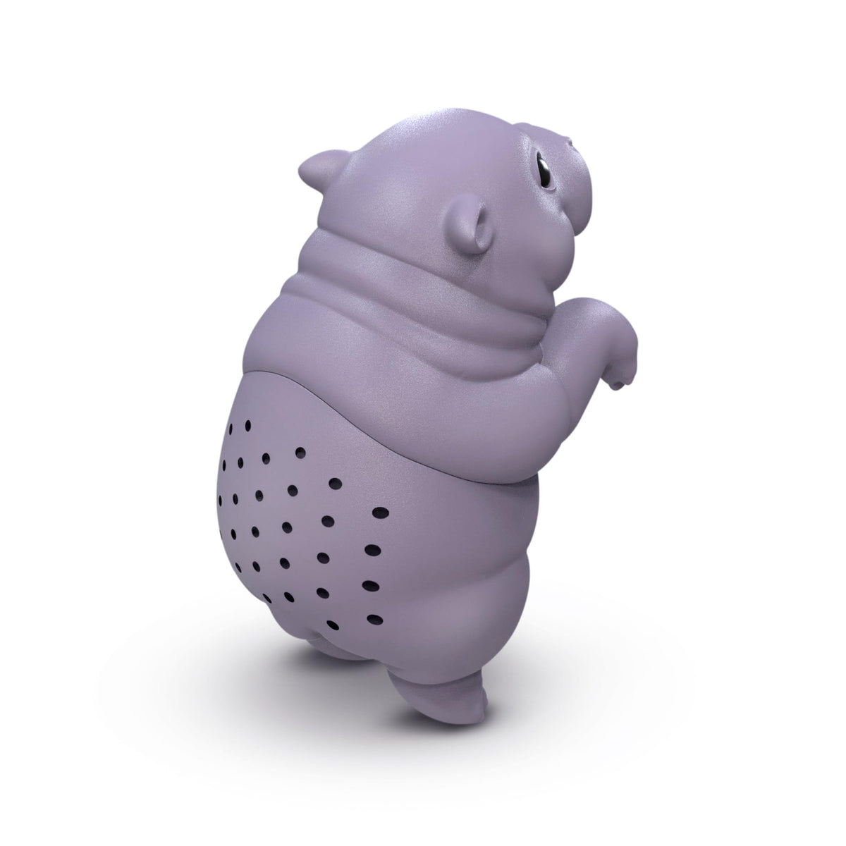 Genuine Fred Sip’opotamus hangs on a mug for mess-free steeping and convenient brewing.