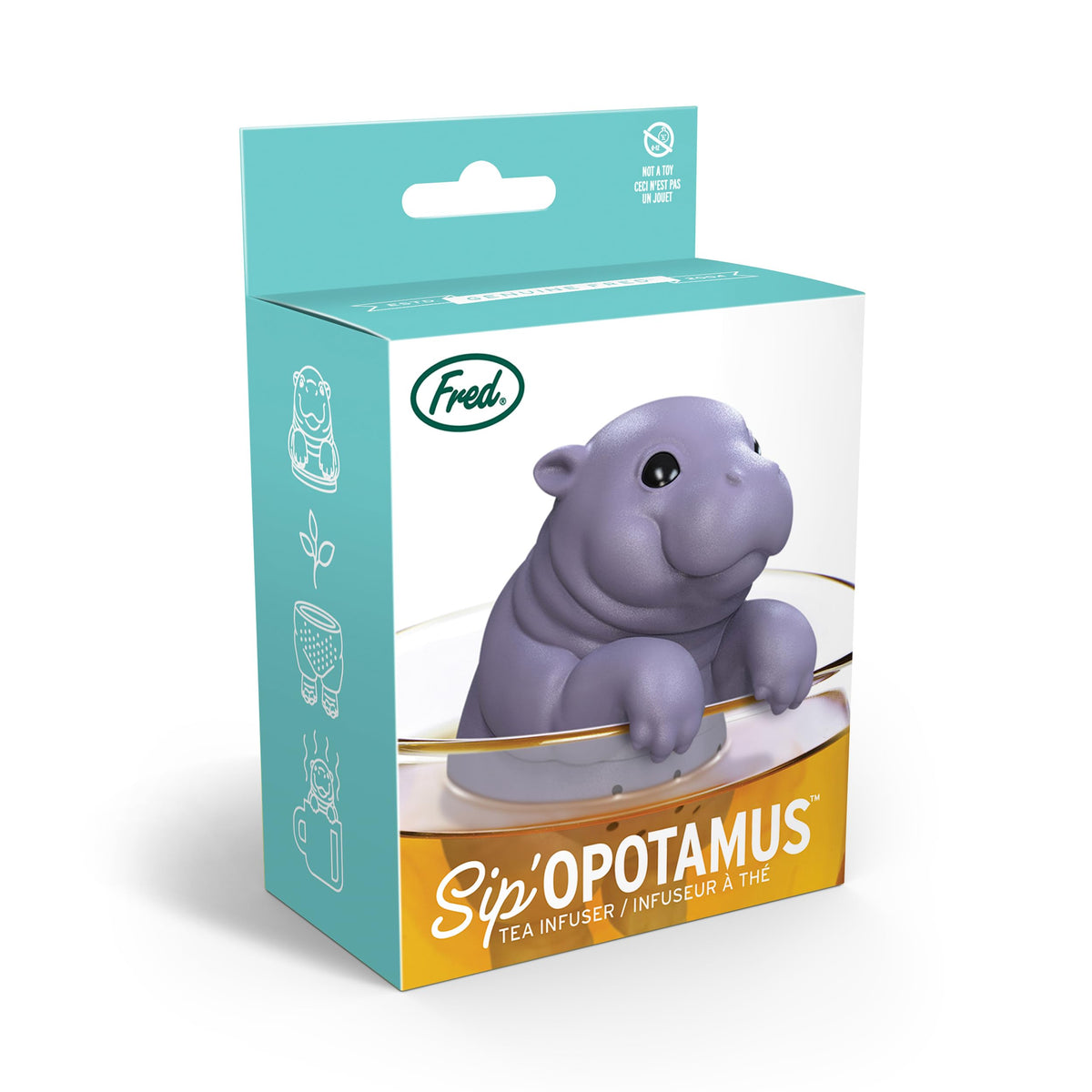 Genuine Fred Sip’opotamus durable silicone suits daily use in any kitchen.