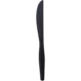Genuine Joe heavyweight plastic knife packaging view, ideal for events and catering.