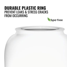 Geo Sports Bottles 3–5 gallon compatibility image highlights rugged porcelain for larger jugs.