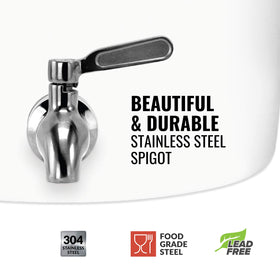 Geo Sports Bottles water crock lid demonstrates secure, cool beverage storage.