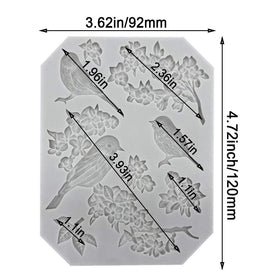 GeoGeoDIY bird-blossoms-silicone-mold creates charming edible decorations for cakes and cupcakes.
