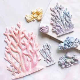 GeoGeoDIY coral fan mold for delicate topper accents.