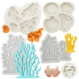 GeoGeoDIY marine mold seaweed detail for cake decorating and fondant crafts.