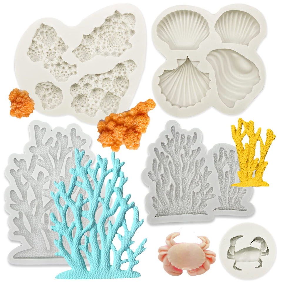 GeoGeoDIY marine mold seaweed detail for cake decorating and fondant crafts.
