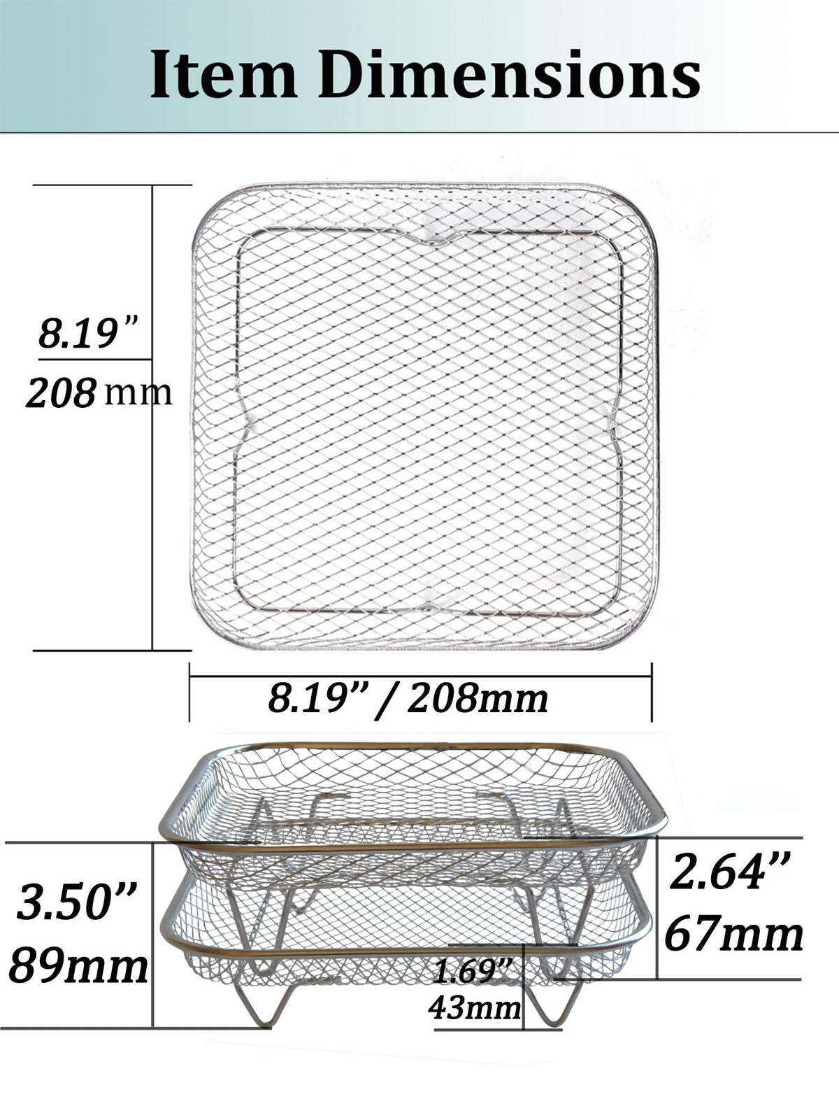 Geolinhome compatible with most standard air fryers for flexible setups.