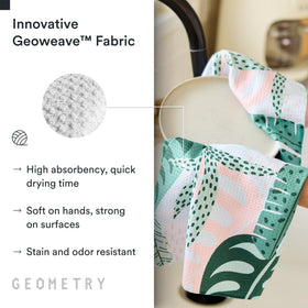 GEOMETRY Diedre towel soaking up spills with nearly seven times its weight.