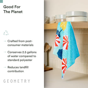 GEOMETRY banana lines print dish towel for spills and drying