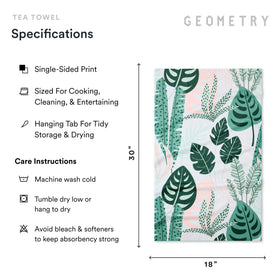 GEOMETRY California-designed, sustainably made tea towel with minimal water use.