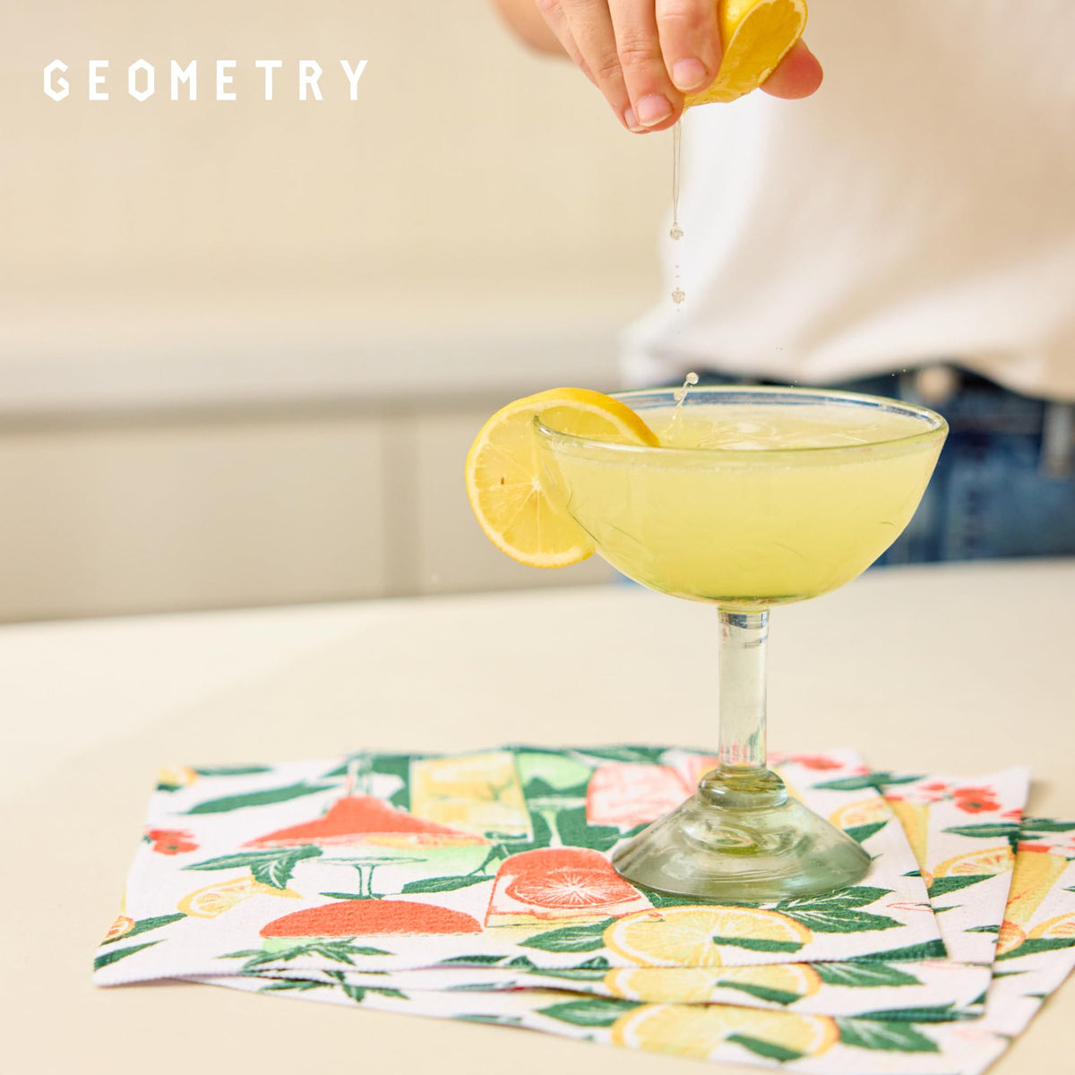 GEOMETRY Dishcloth California-designed towels emphasize thoughtful craftsmanship.