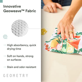 GEOMETRY Dishcloth drying dishes with efficiency and soft touch.