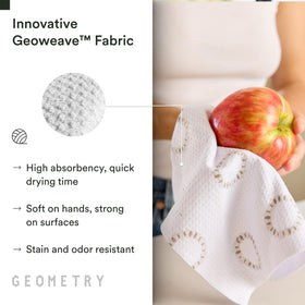 GEOMETRY Dishcloth Pebble Play absorbent fibers soaking up liquids quickly