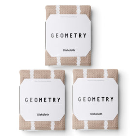 GEOMETRY Dishcloth Pebble Play front view highlights soft microfiber for quick drying