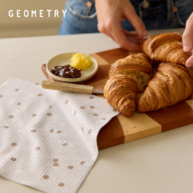 GEOMETRY Dishcloth Pebble Play post-consumer materials and low-water manufacturing
