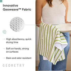 GEOMETRY towels drying dishes with minimal lint